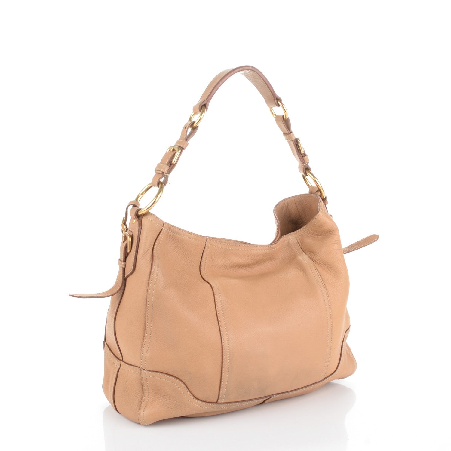 Prada Cervo Sacca Shoulder Bag Naturale 3 of 8