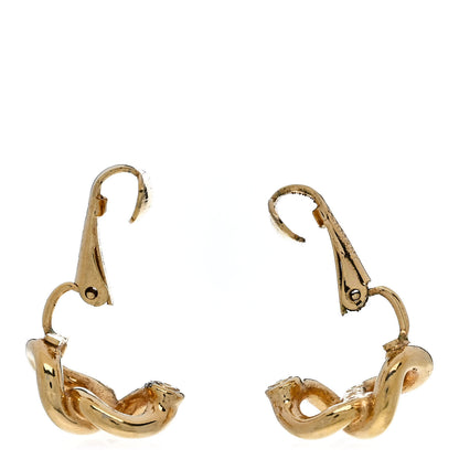 Christian Dior Chain Link Clip On Earrings Gold 3 of 5