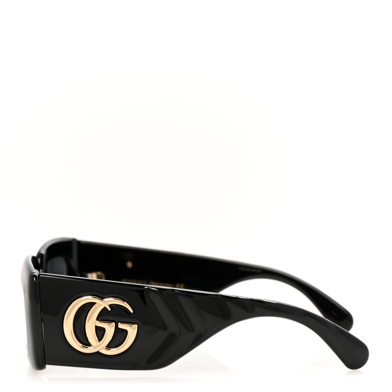 Gucci Acetate Rectangular Sunglasses GG0811S Black 3 of 9