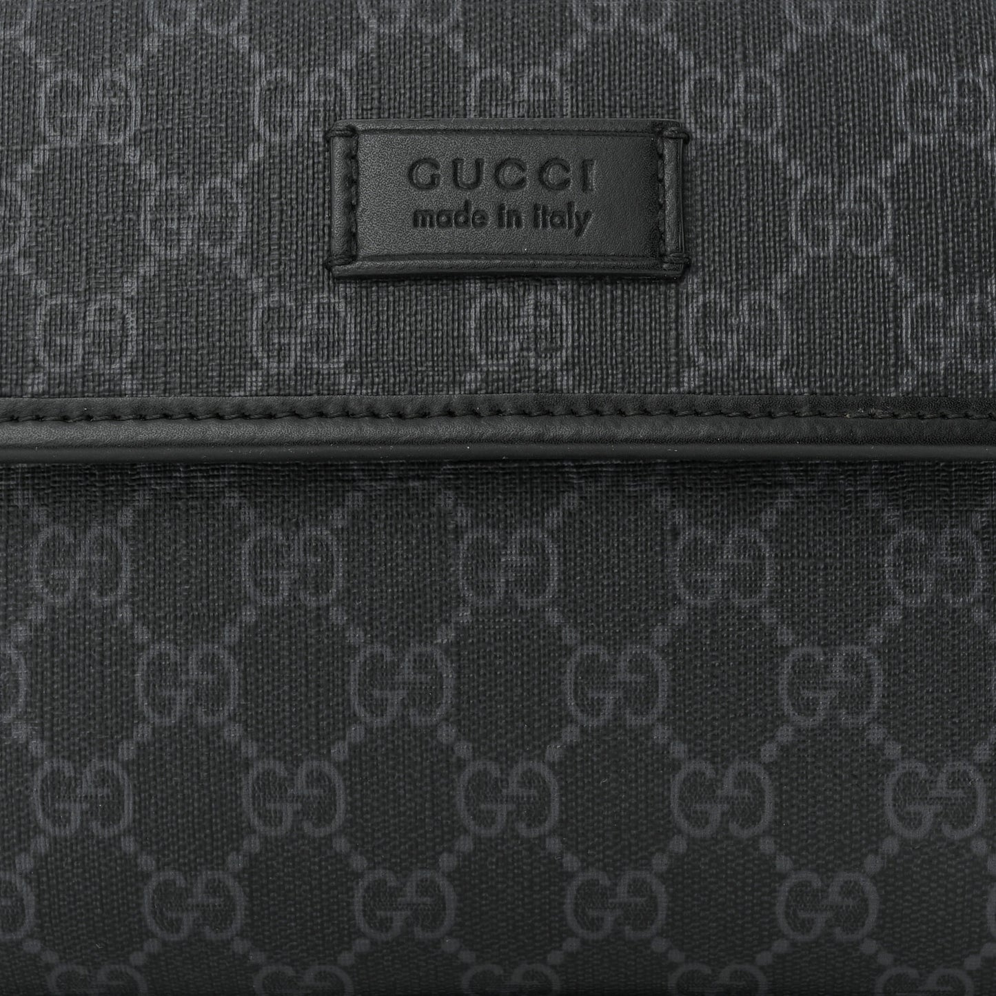 GG Supreme Monogram Web Slim Belt Bag Black Grey