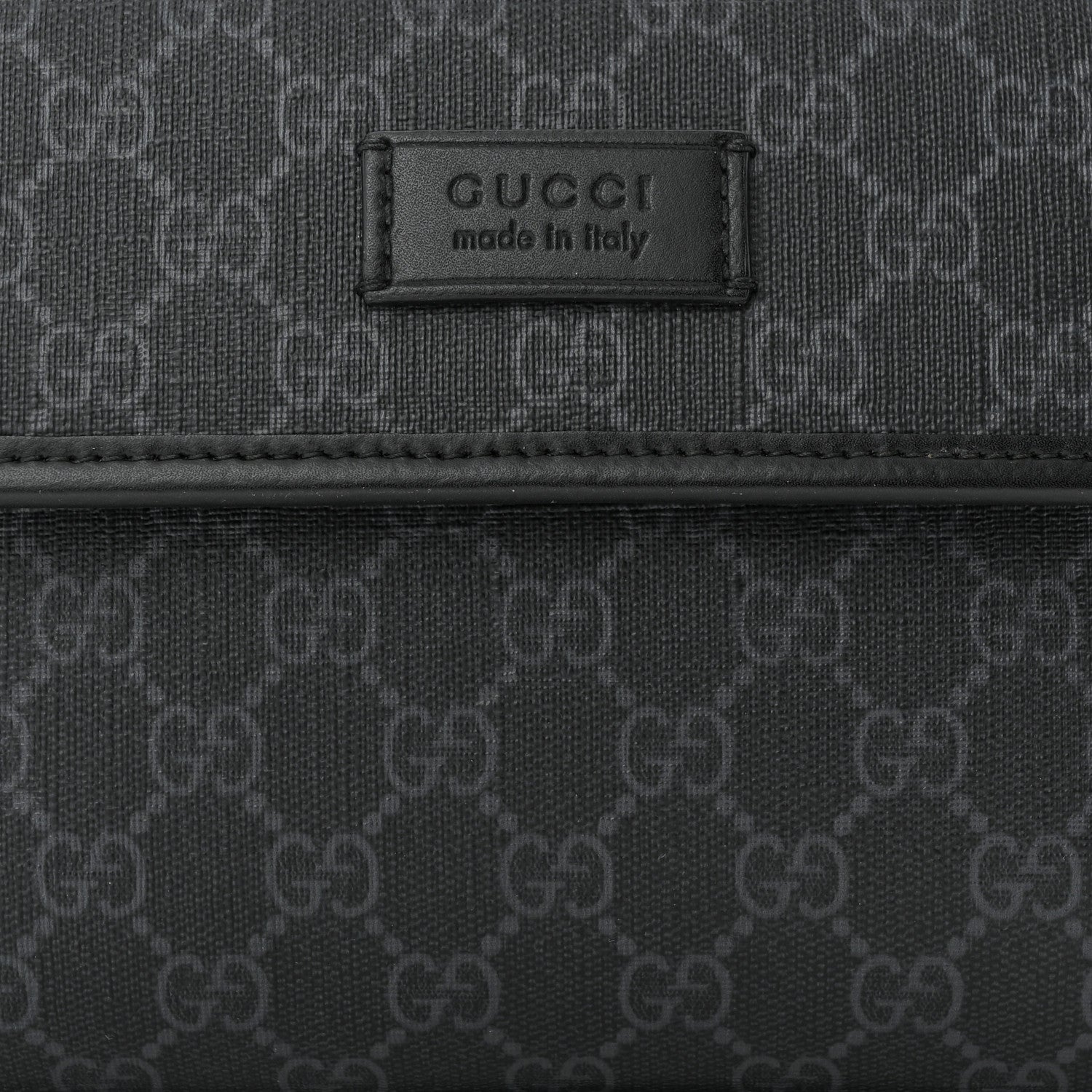 Gucci GG Supreme Monogram Web Slim Belt Bag Black Grey 8 of 10