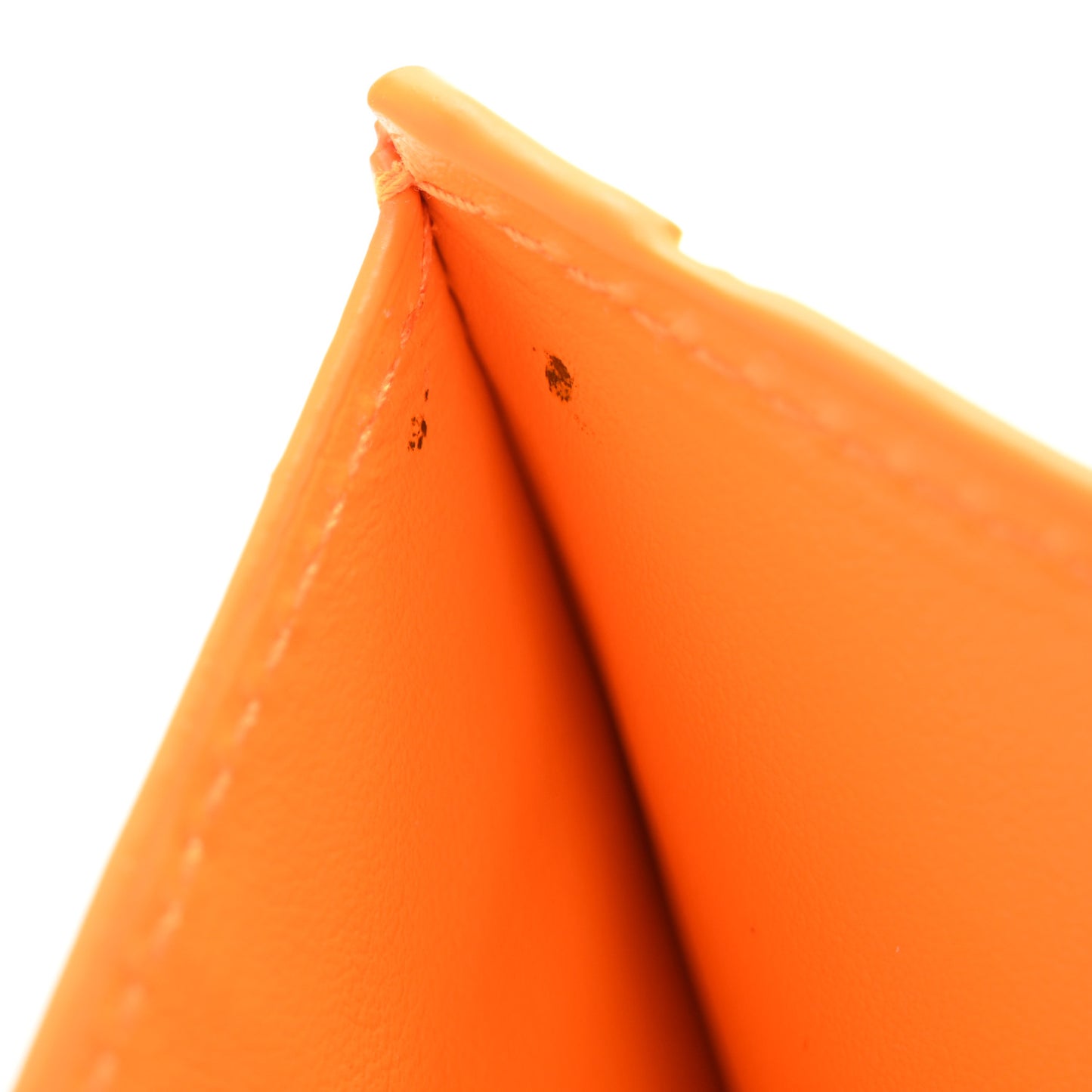Nappa Intrecciato Small Bi-Fold Zip Wallet Tangerine