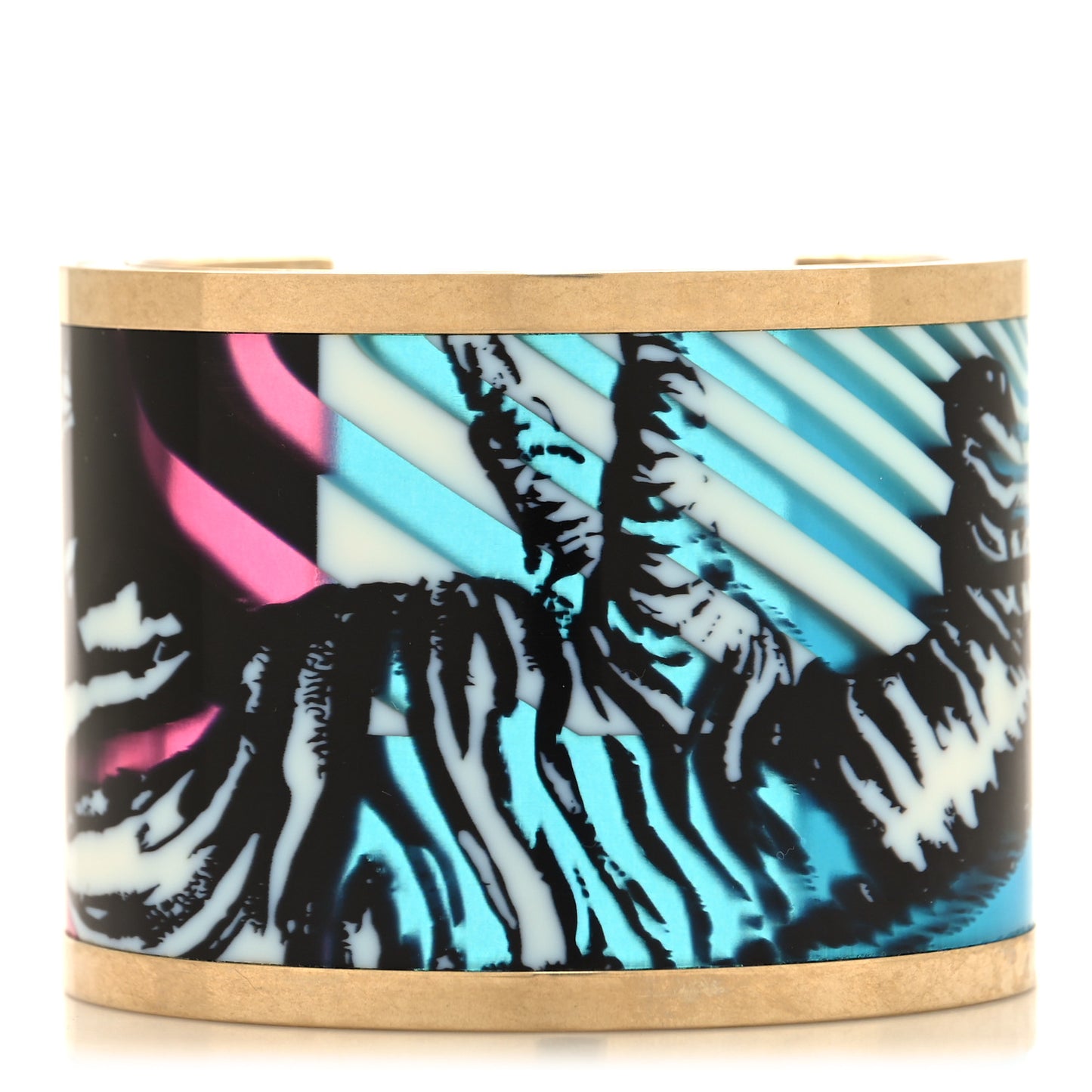 Resin Cuff Bracelet Blue Pink