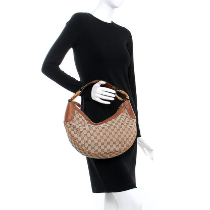 Gucci Monogram Bamboo Ring Hobo Brown 2 of 7