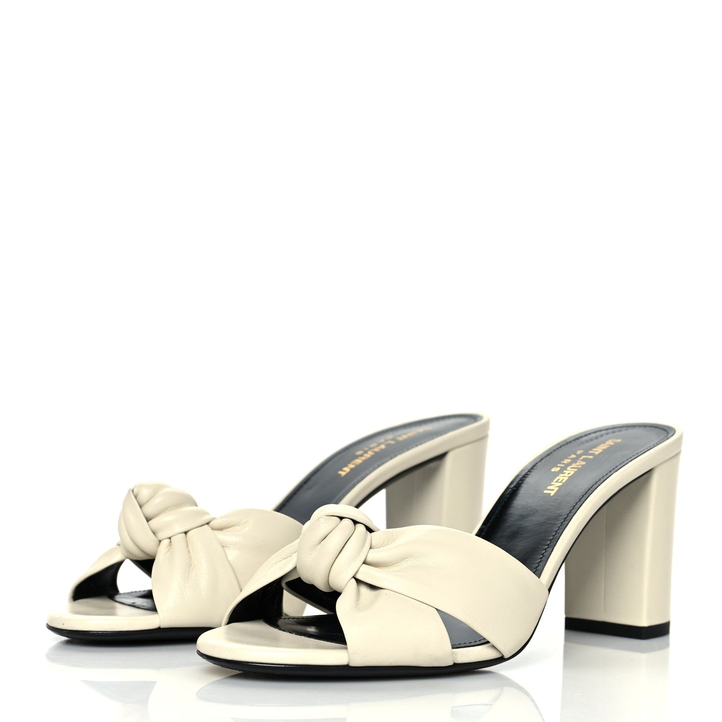 Lambskin Bianca Mules 39 Pearl
