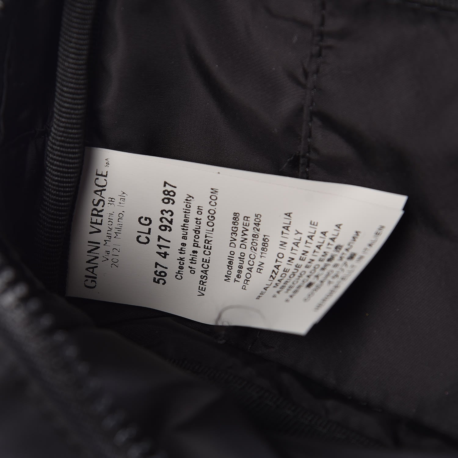 Versace Nylon Logo Two Tone Belt Bag Black 7 of 9