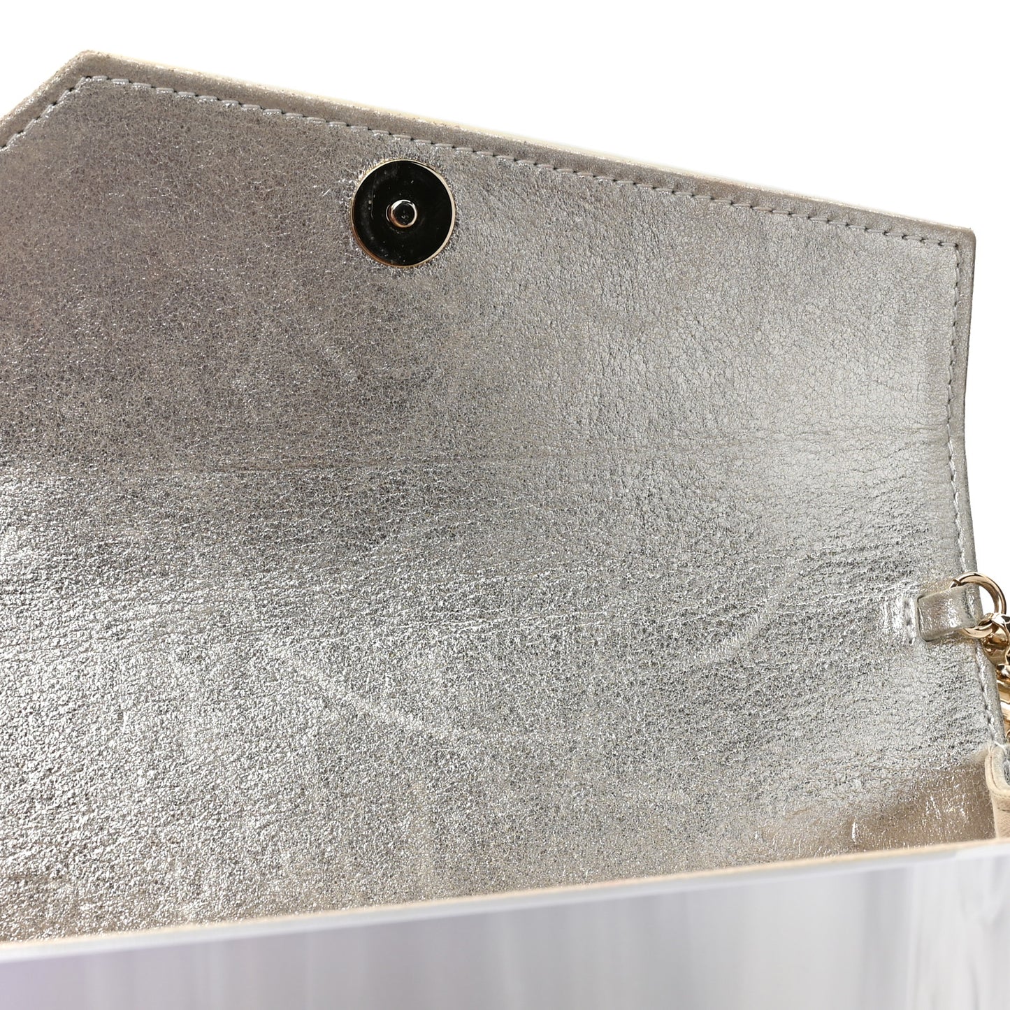 Acrylic Pearl Candy Clutch White