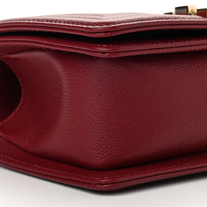 Chanel Caviar Quilted Small Boy Flap Burgundy 9 of 11