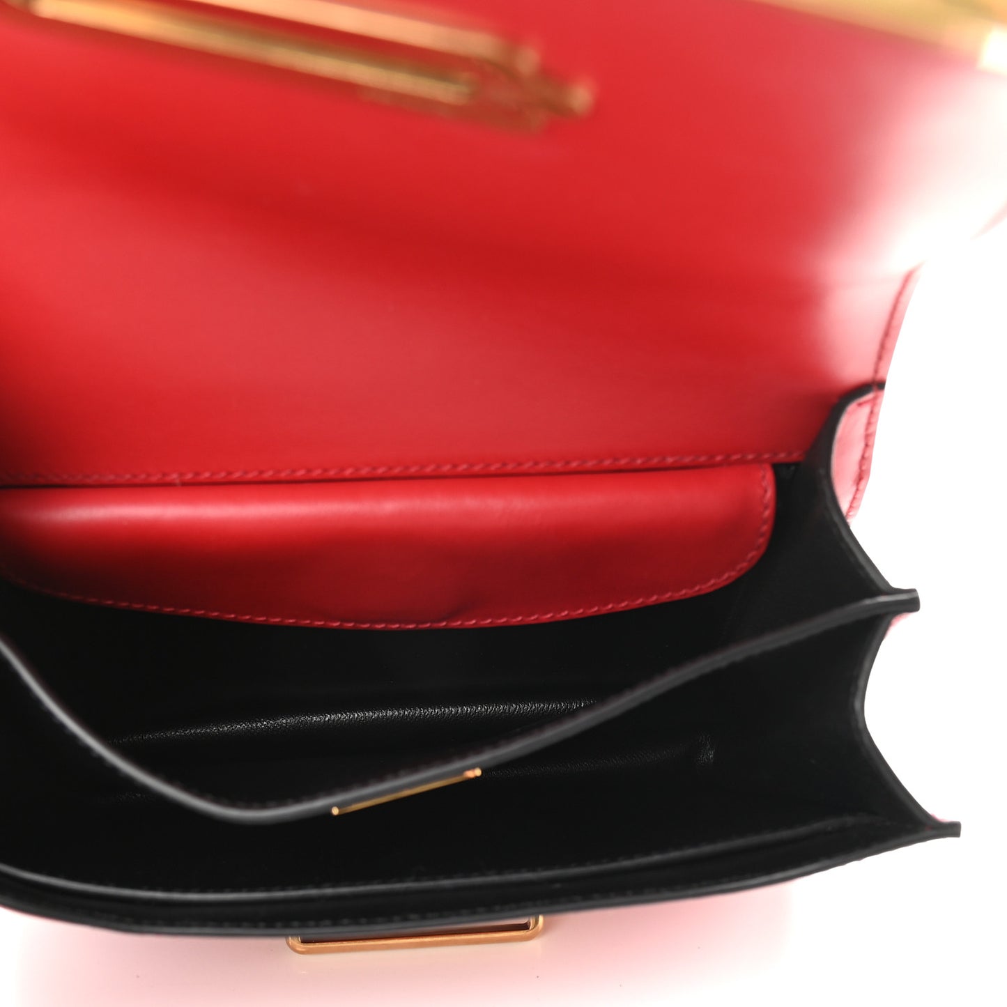 City Calfskin Saffiano Cahier Bag Fuoco Black