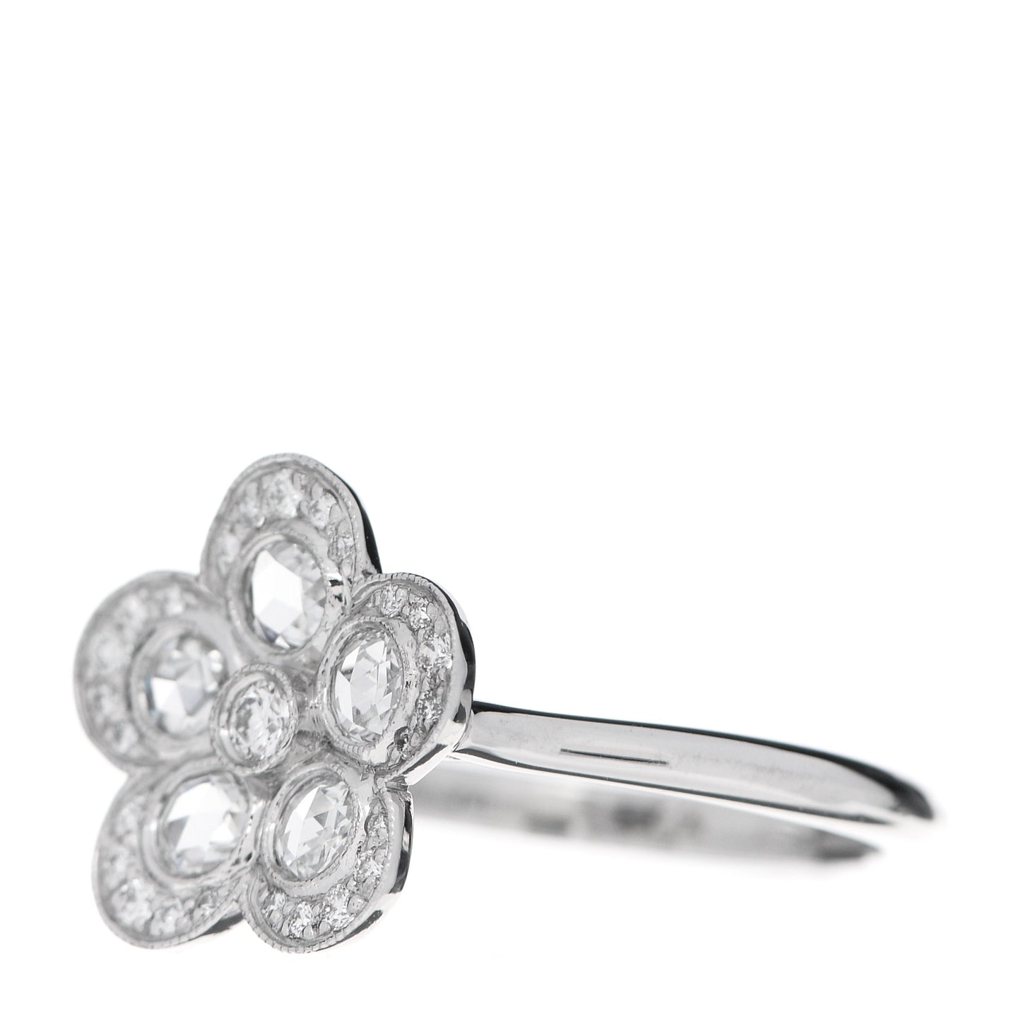 Platinum Diamond Enchant Flower Ring 52 6