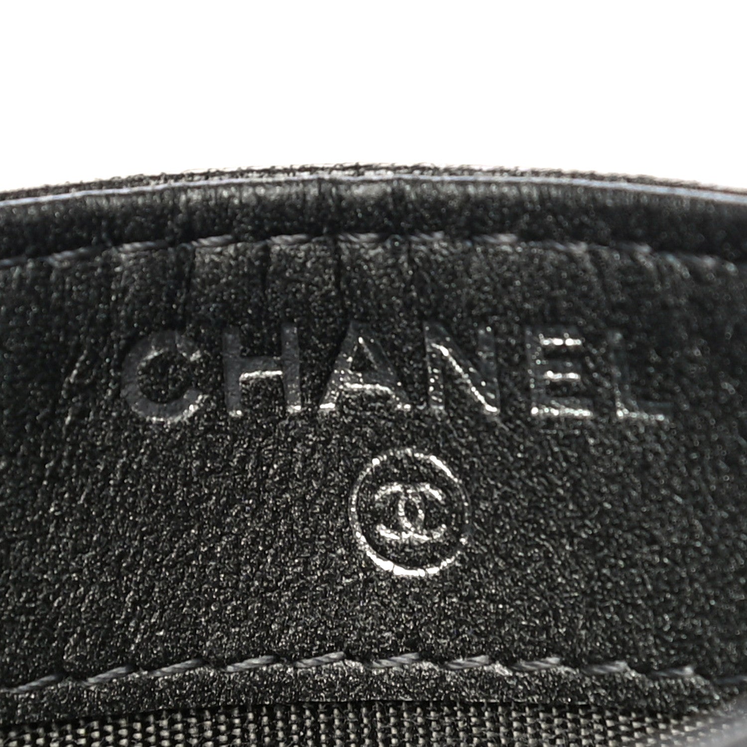 Chanel Goatskin Camellia Embossed Card Holder Grey 6 of 12