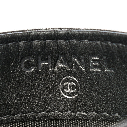 Chanel Goatskin Camellia Embossed Card Holder Grey 6 of 12