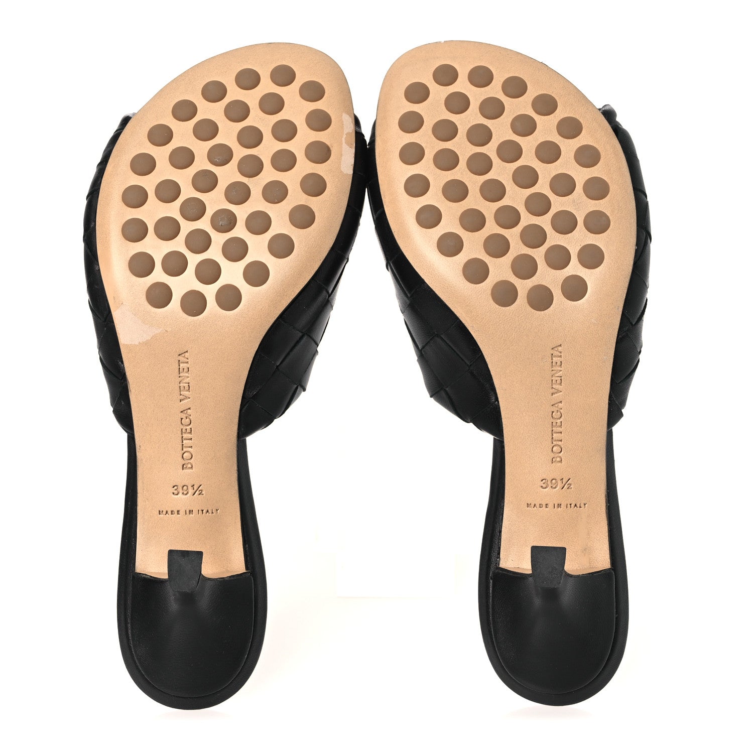 Bottega Veneta Nappa Intrecciato Blink Mule Sandals 39.5 Black