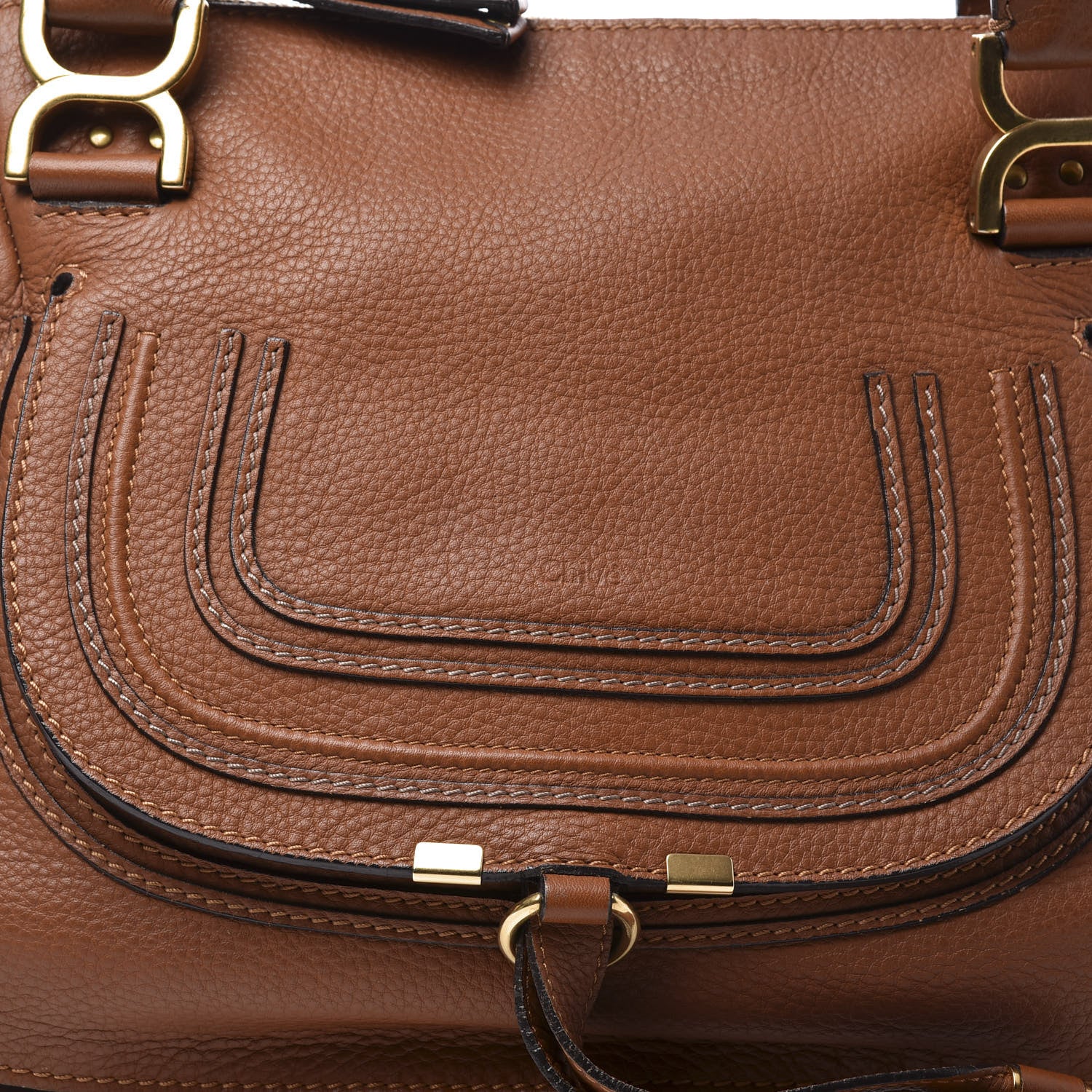 Chloe Calfskin Small Marcie Satchel Tan 9 of 10