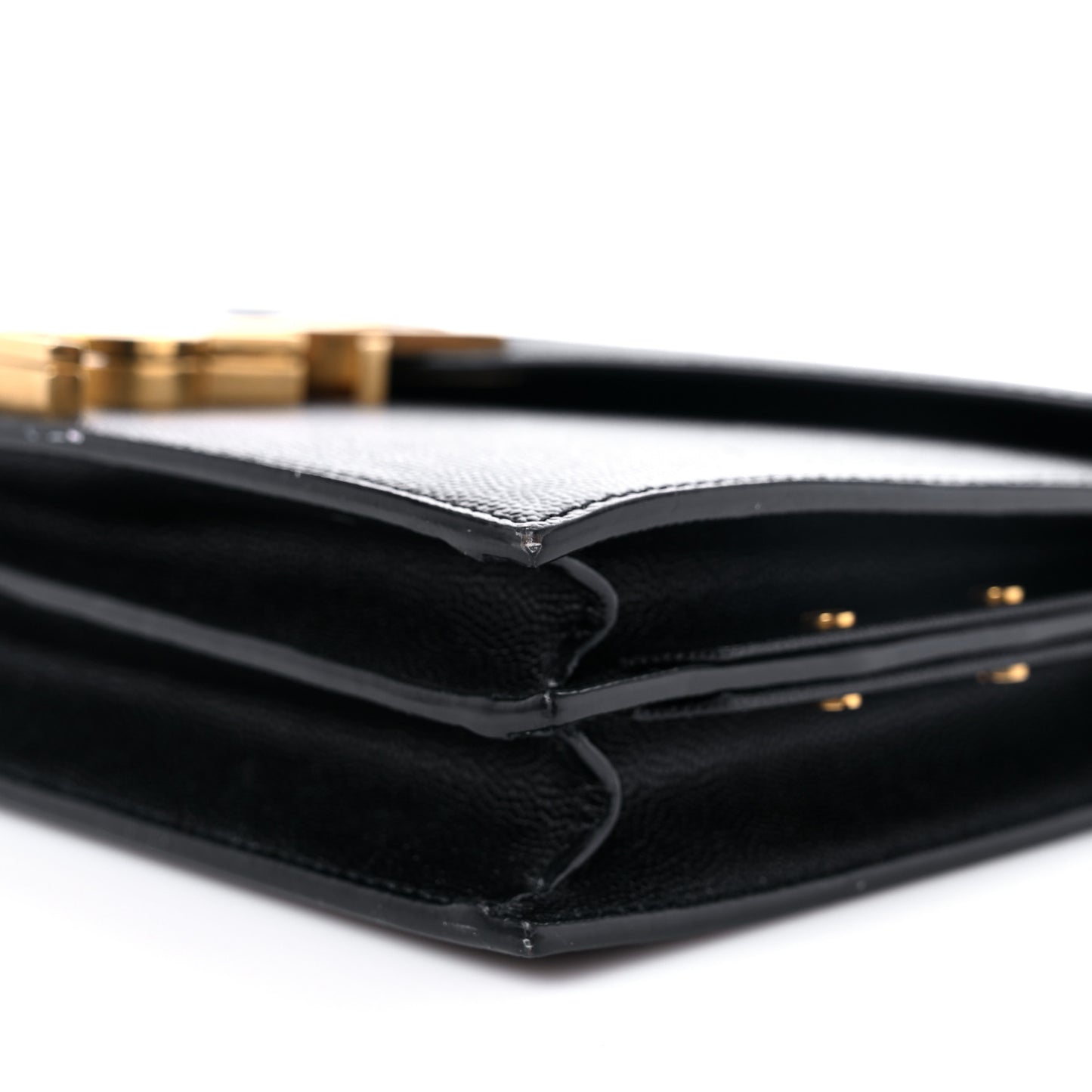 Grain De Poudre Monogram Cassandra Clasp Bag Black
