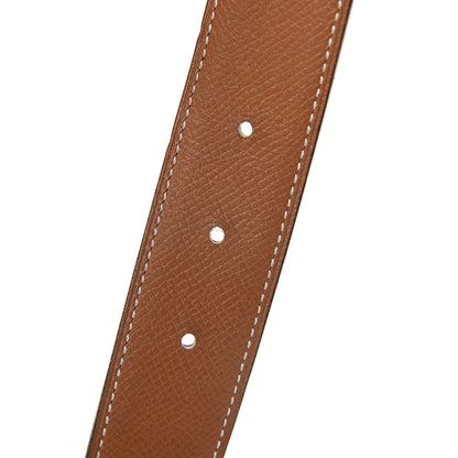 Hermes Epsom Swift Strie 32mm H Belt 80 Black Gold 4 of 5