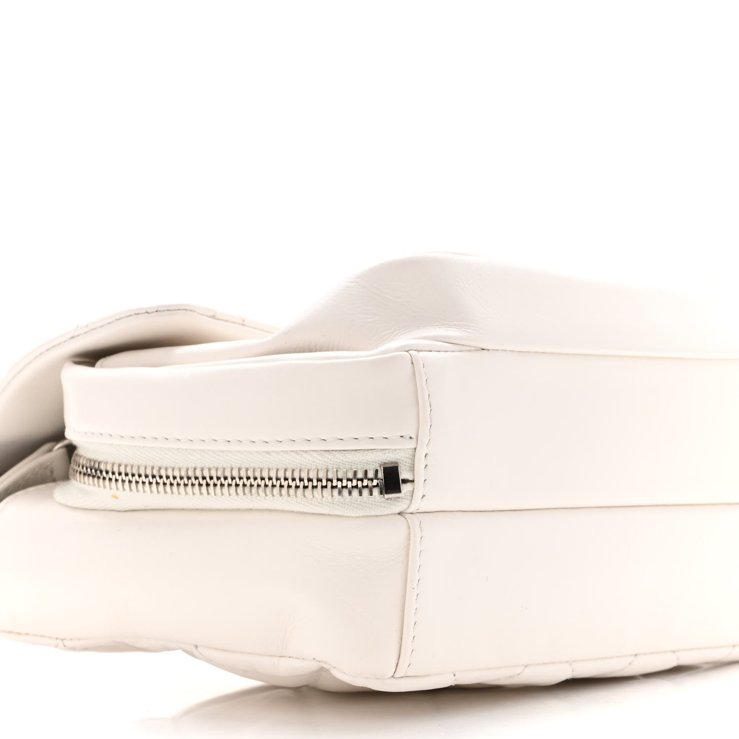 Chanel Aged Calfskin Quilted Express Zip Around Flap White 10 of 12