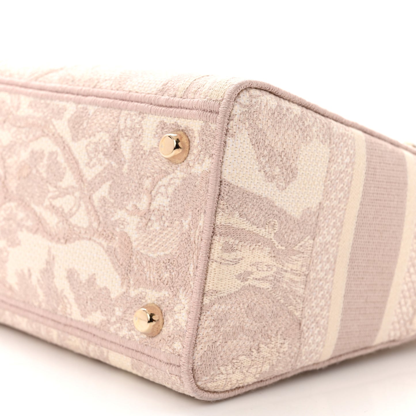 Canvas Toile De Jouy Reverse Embroidered Medium Lady D-Lite Rose