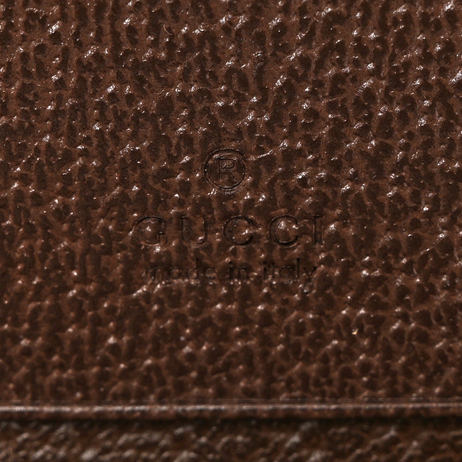 Gucci Monogram Jumbo GG Textured Dollar Calfskin Diana Card Case Wallet Camel Ebony New Acero 6 of 8