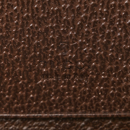 Gucci Monogram Jumbo GG Textured Dollar Calfskin Diana Card Case Wallet Camel Ebony New Acero 6 of 8