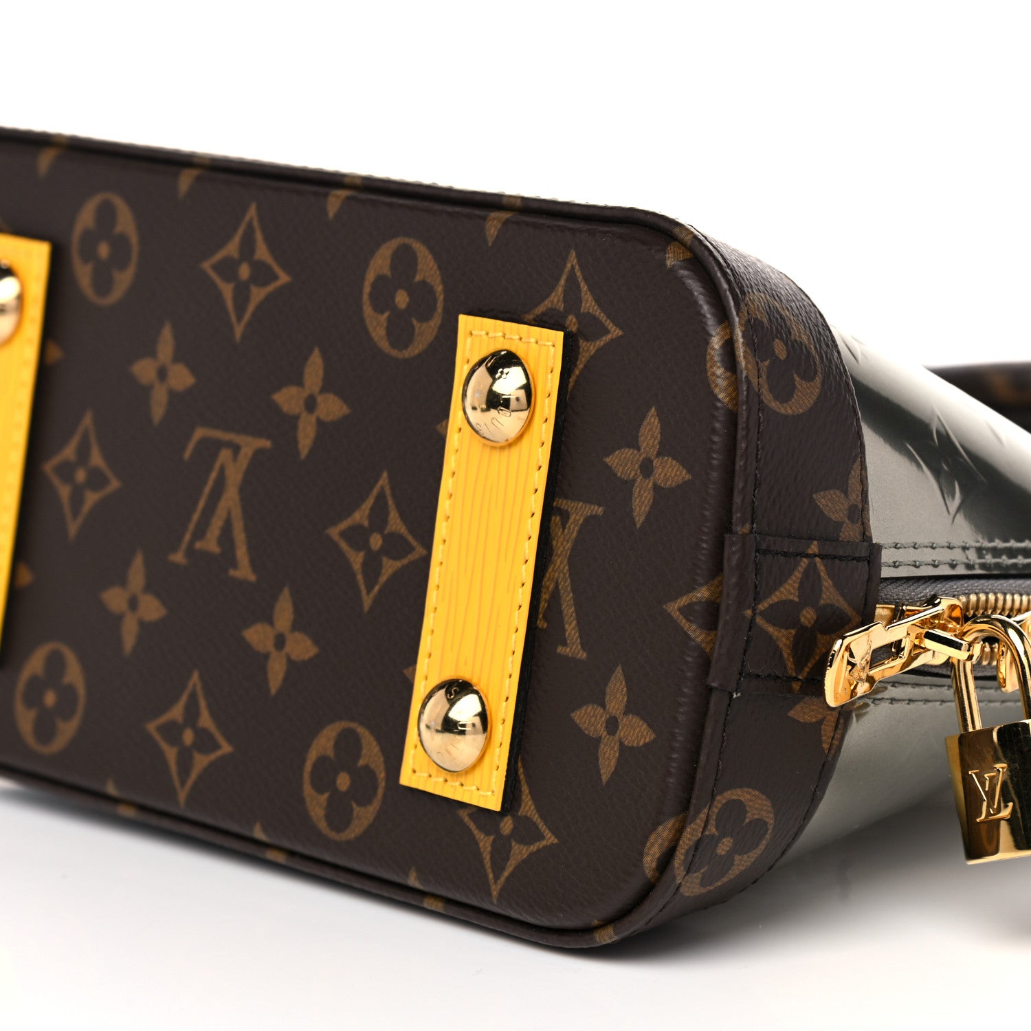 Louis Vuitton Vernis Epi Monogram Alma BB Bitume Metallise 8 of 10