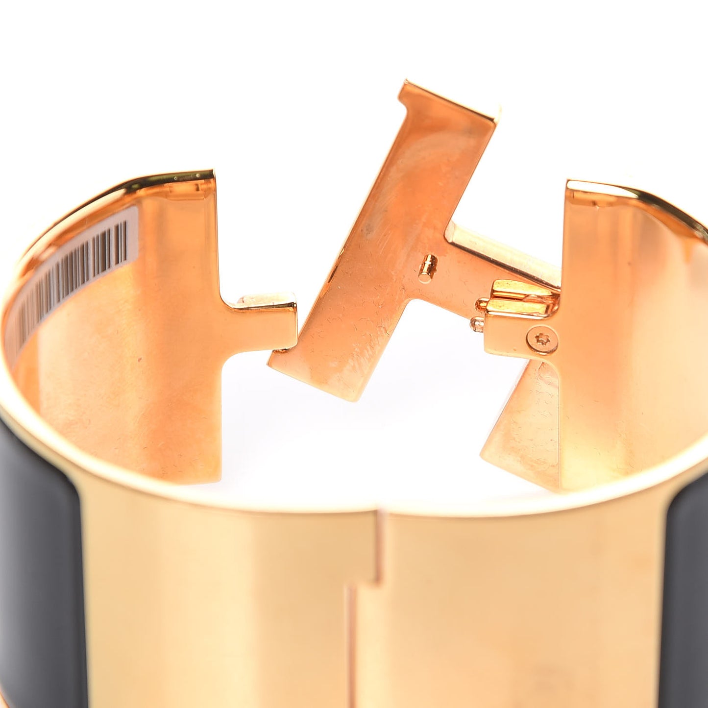 Enamel Extra Wide Clic Clac H Bracelet PM Black