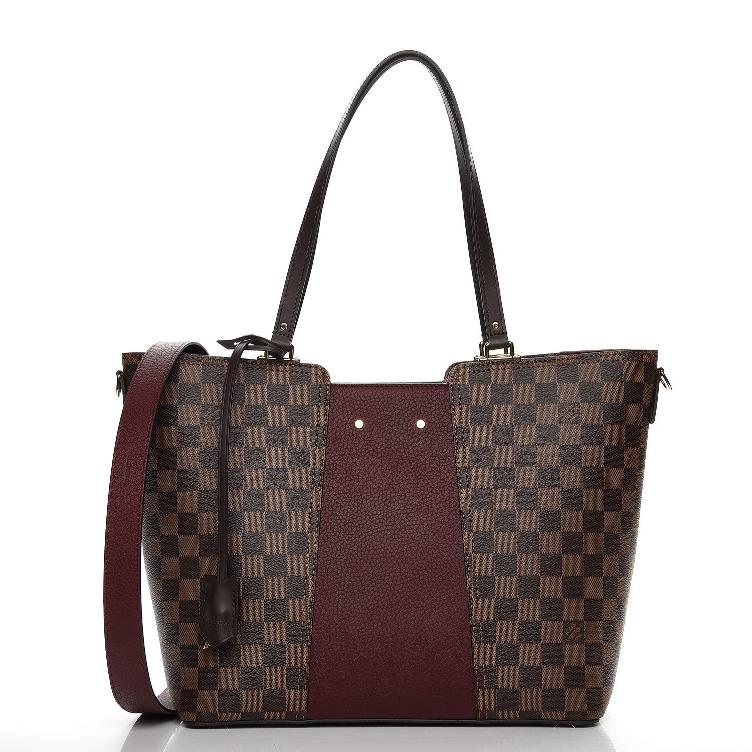 Louis Vuitton Damier Ebene Taurillon Jersey Bordeaux 1 of 9