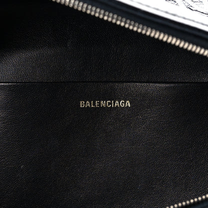 Balenciaga Agneau Arena Graffiti All Over XS Souvenir Belt Bag Black White 6 of 10
