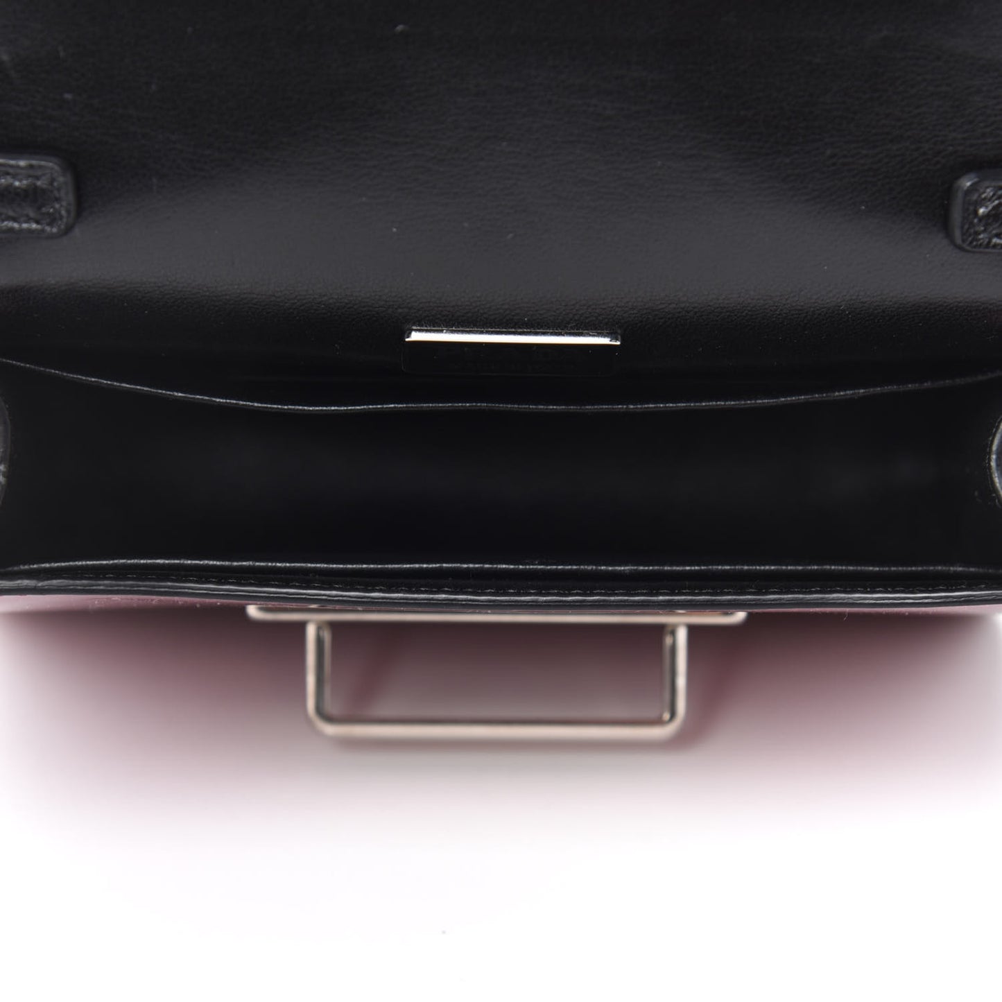 Metallic Vitello Saffiano Cahier Bag Ibisco Black