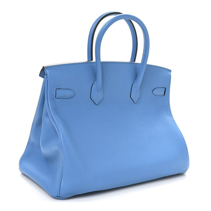 Hermes Taurillon Clemence BIRKIN 35 Bleu Zanzibar 3 of 10