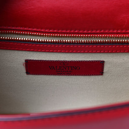 Valentino Garavani Vitello Medium Glam Lock Rockstud Flap Red 6 of 21
