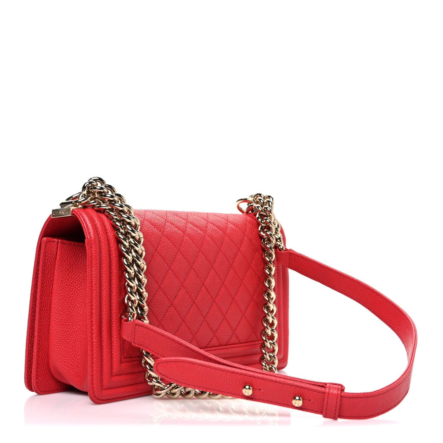 Chanel Caviar Quilted Medium Boy Flap Red 3 of 11