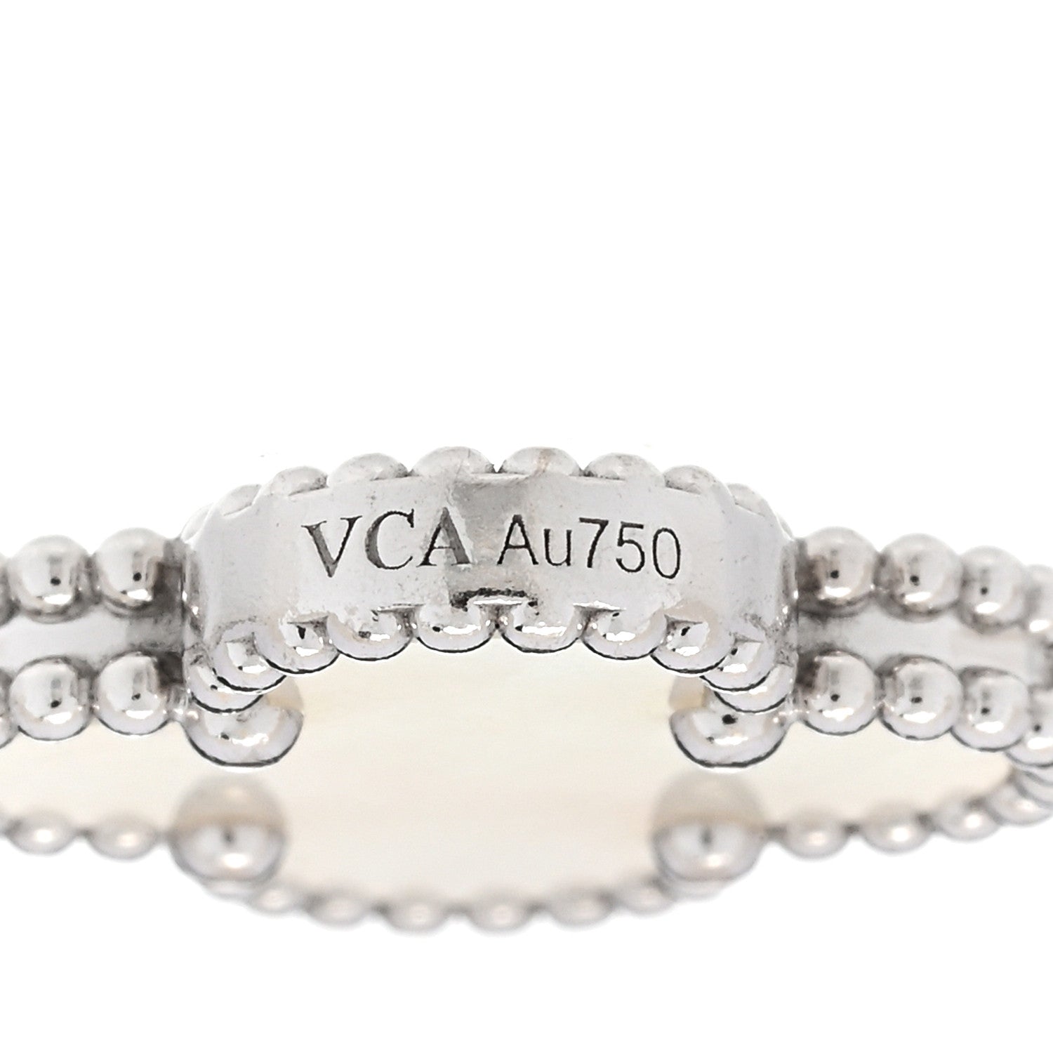 Van Cleef & Arpels 18K White Gold Mother of Pearl 5 Motifs Vintage Alhambra Bracelet 5 of 6