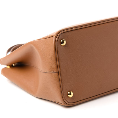 Prada Saffiano Lux Large Galleria Double Zip Tote Caramel 6 of 10
