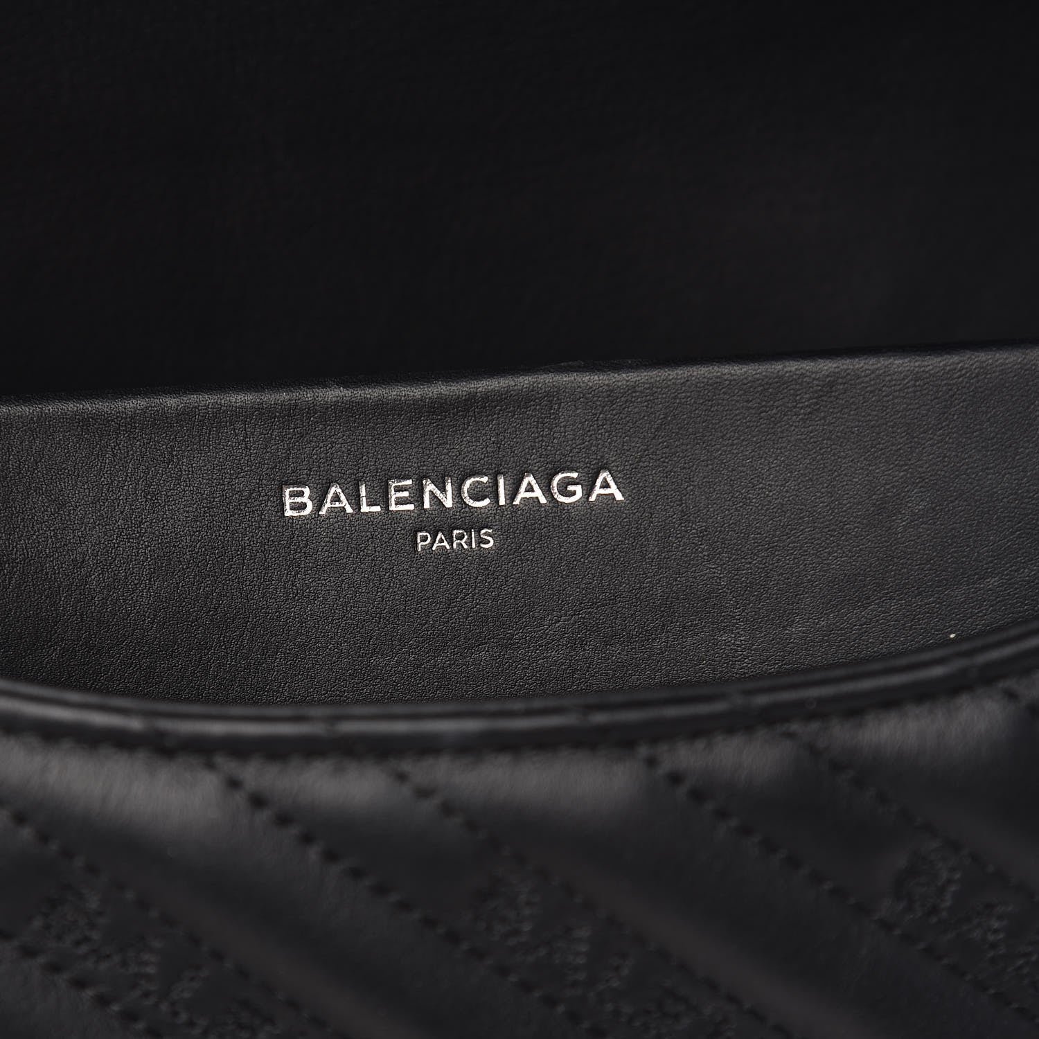 Balenciaga Calfskin Logo Matelasse Large BB Flap Chain Shoulder Bag Black 8 of 10