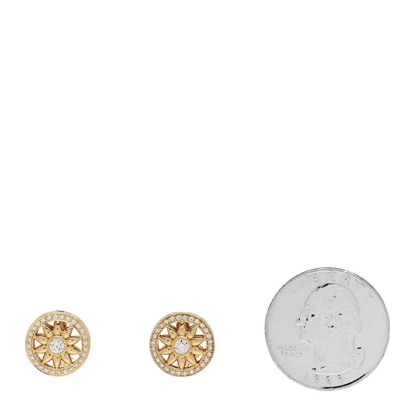 18K Yellow Gold Diamond Winston Gates Earrings