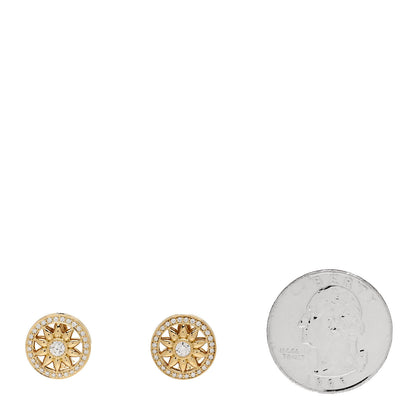 Harry Winston 18K Yellow Gold Diamond Winston Gates Earrings 2 of 5