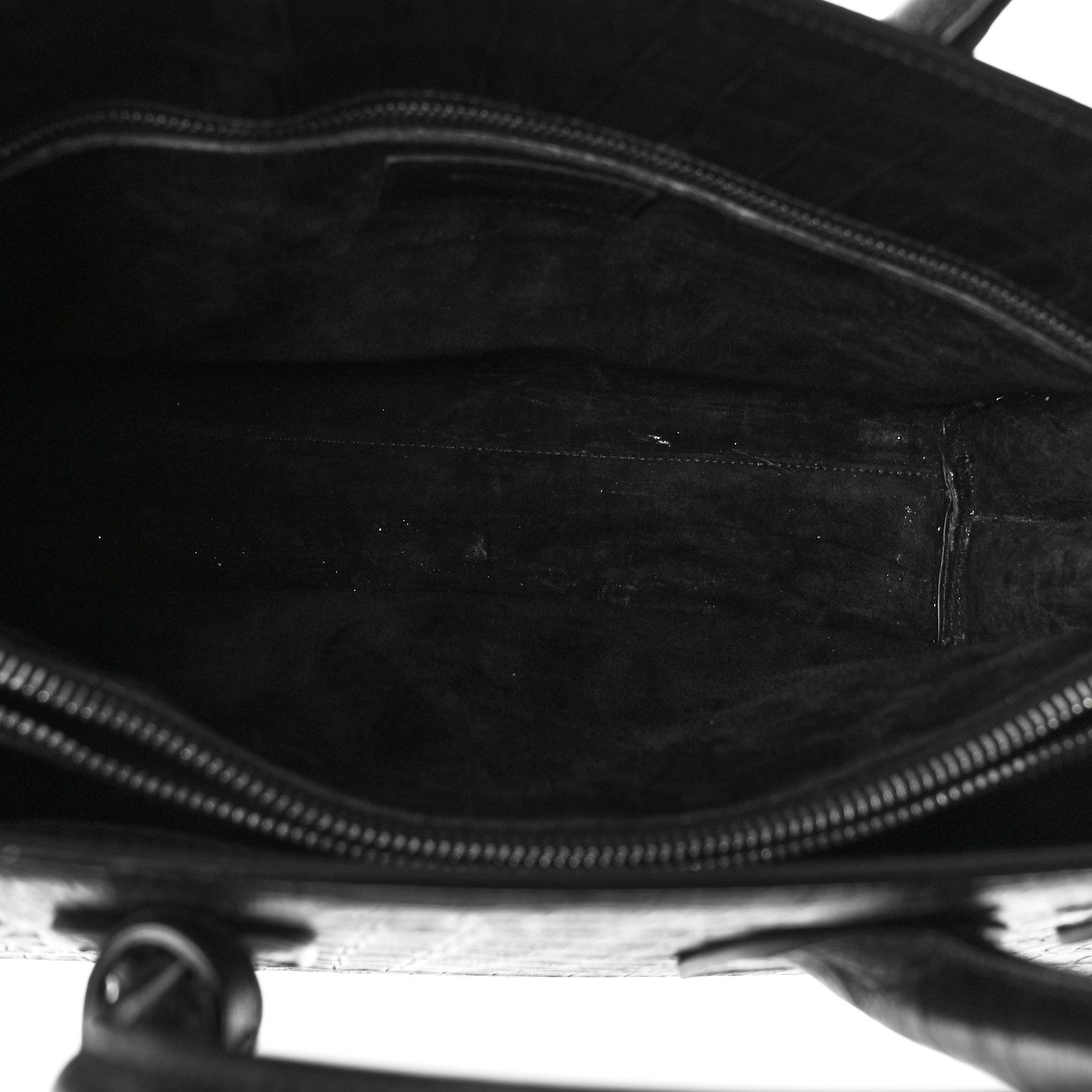 Saint Laurent Calfskin Crocodile Embossed Small Sac de Jour Black 5 of 11