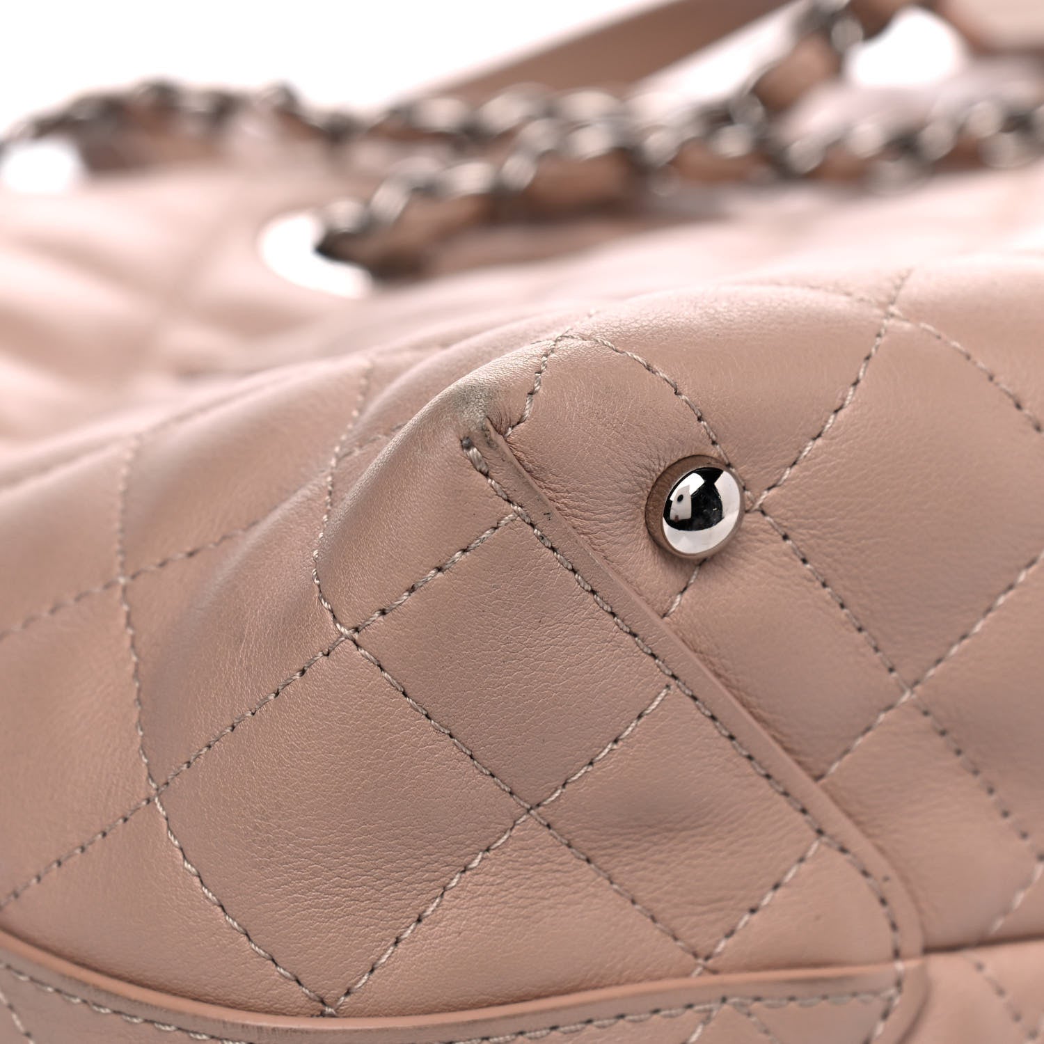 Chanel Calfskin Quilted Large Shopping Tote Light Pink 13 of 15