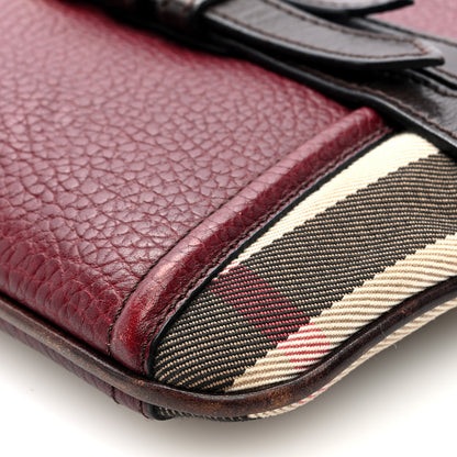 Burberry House Check Bridle Calfskin Peyton Crossbody Burgundy 10 of 10