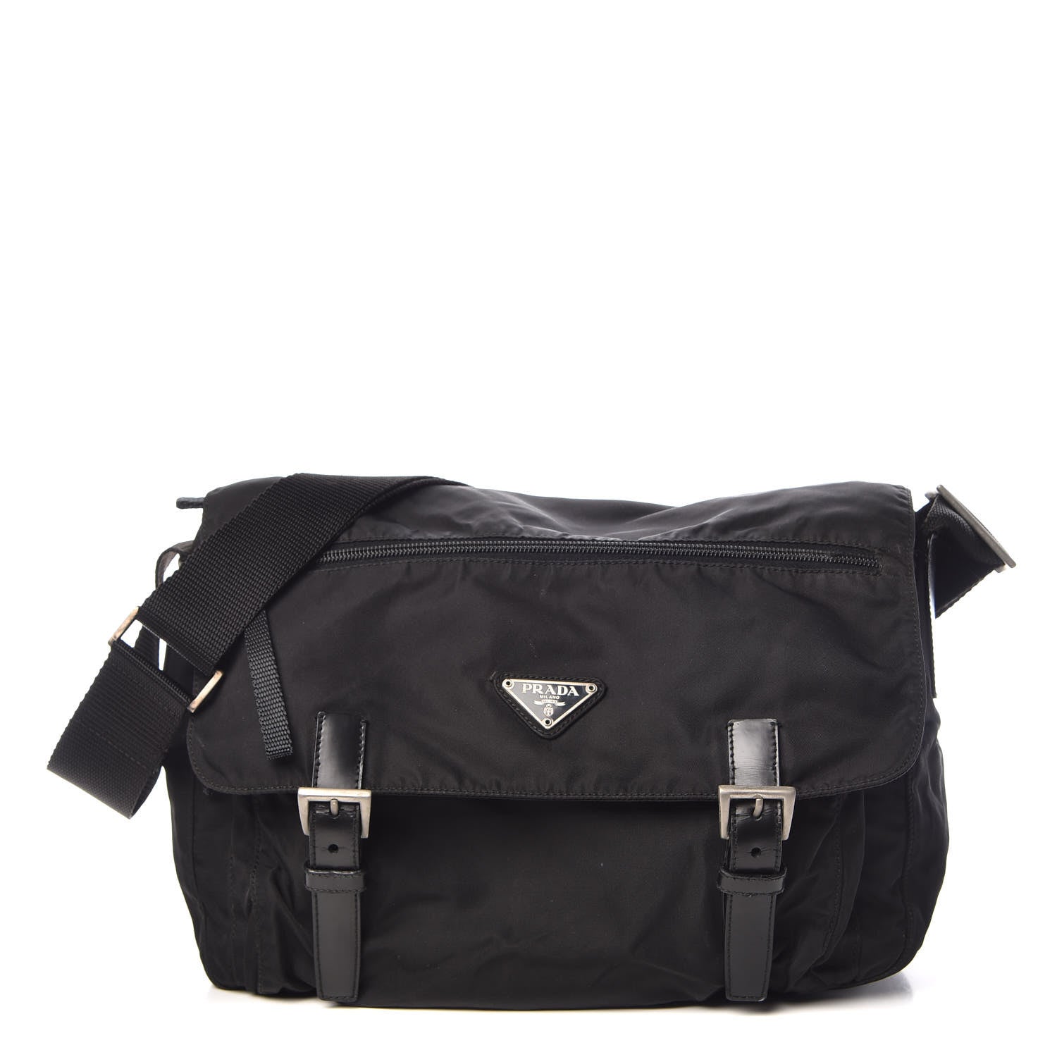 Prada Nylon Vela Messenger Bag Black 1 of 11
