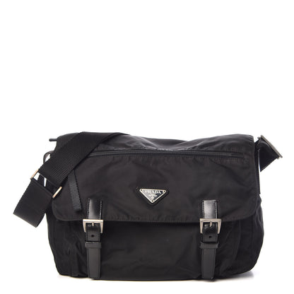 Prada Nylon Vela Messenger Bag Black 1 of 11