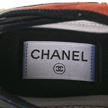 Chanel Fabric Suede CC Sneakers 36 White Light Grey Pink 8 of 10