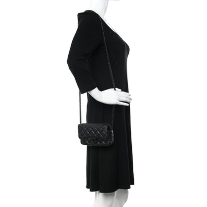 Chanel Aged Calfskin Quilted 2.55 Reissue Phone Holder With Chain So Black 2 of 12