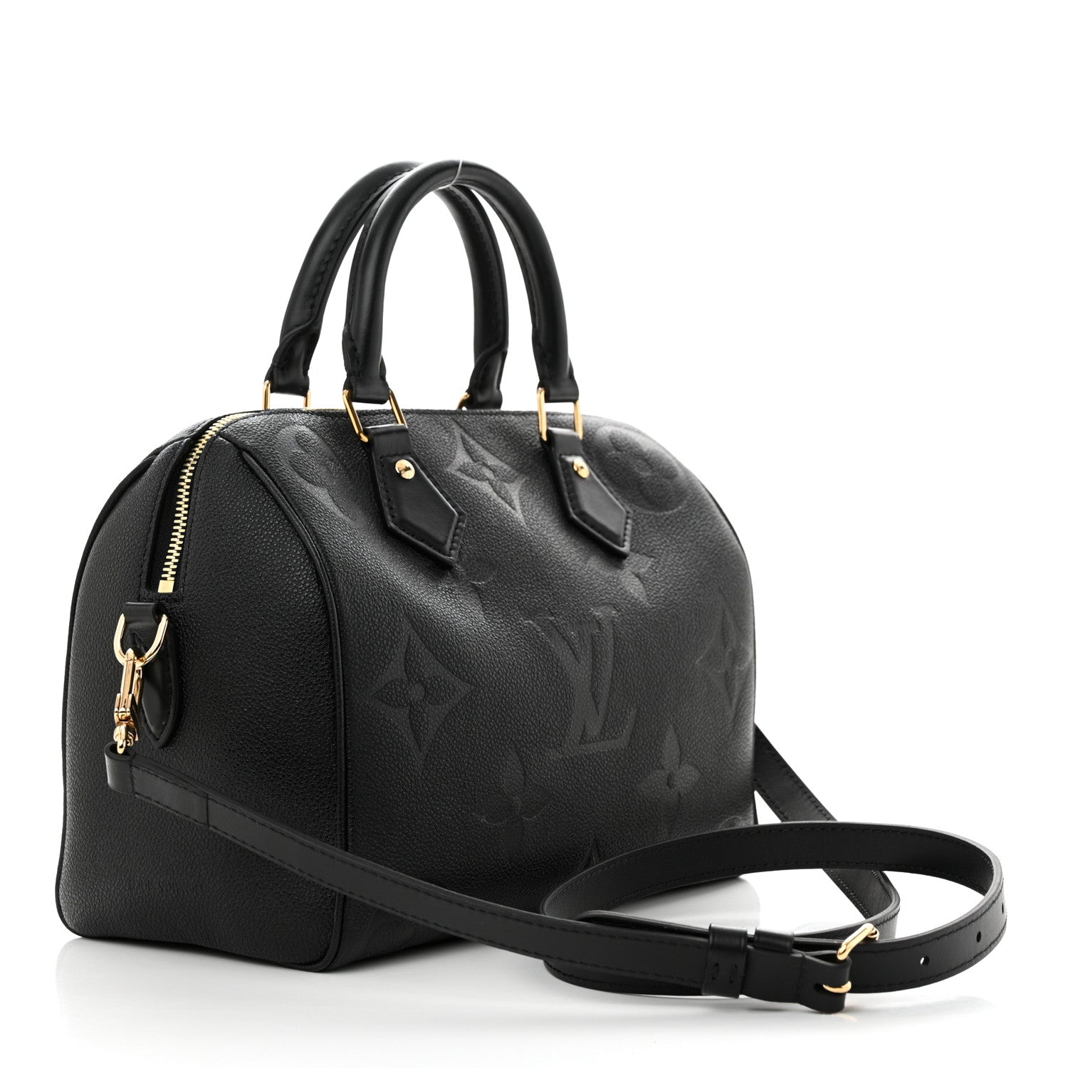 Louis Vuitton Empreinte Monogram Giant Speedy Bandouliere 25 Black 3 of 9