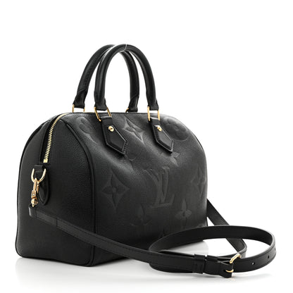 Louis Vuitton Empreinte Monogram Giant Speedy Bandouliere 25 Black 3 of 9