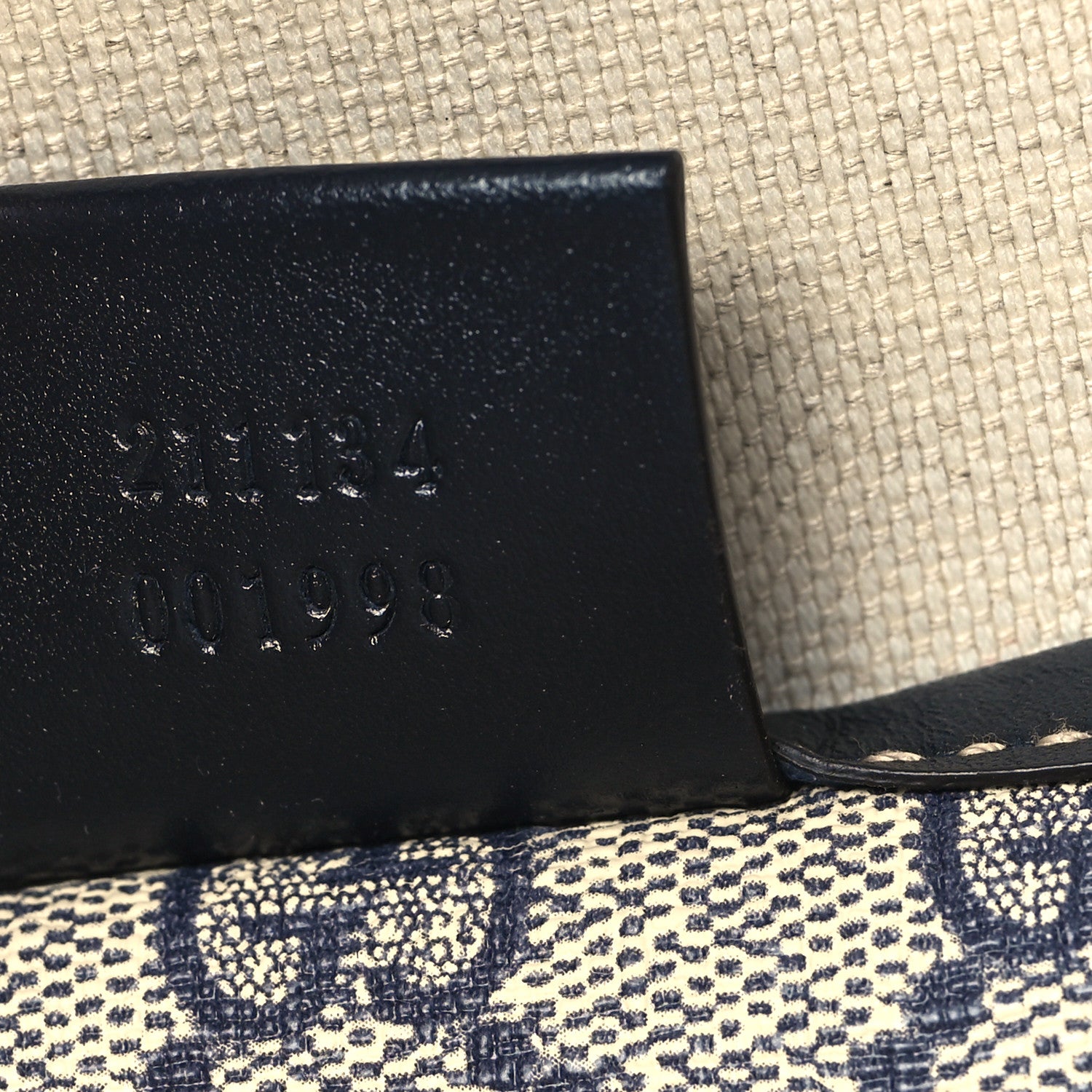 Gucci GG Plus Monogram Medium Signature Web Loop Tote Navy 7 of 11