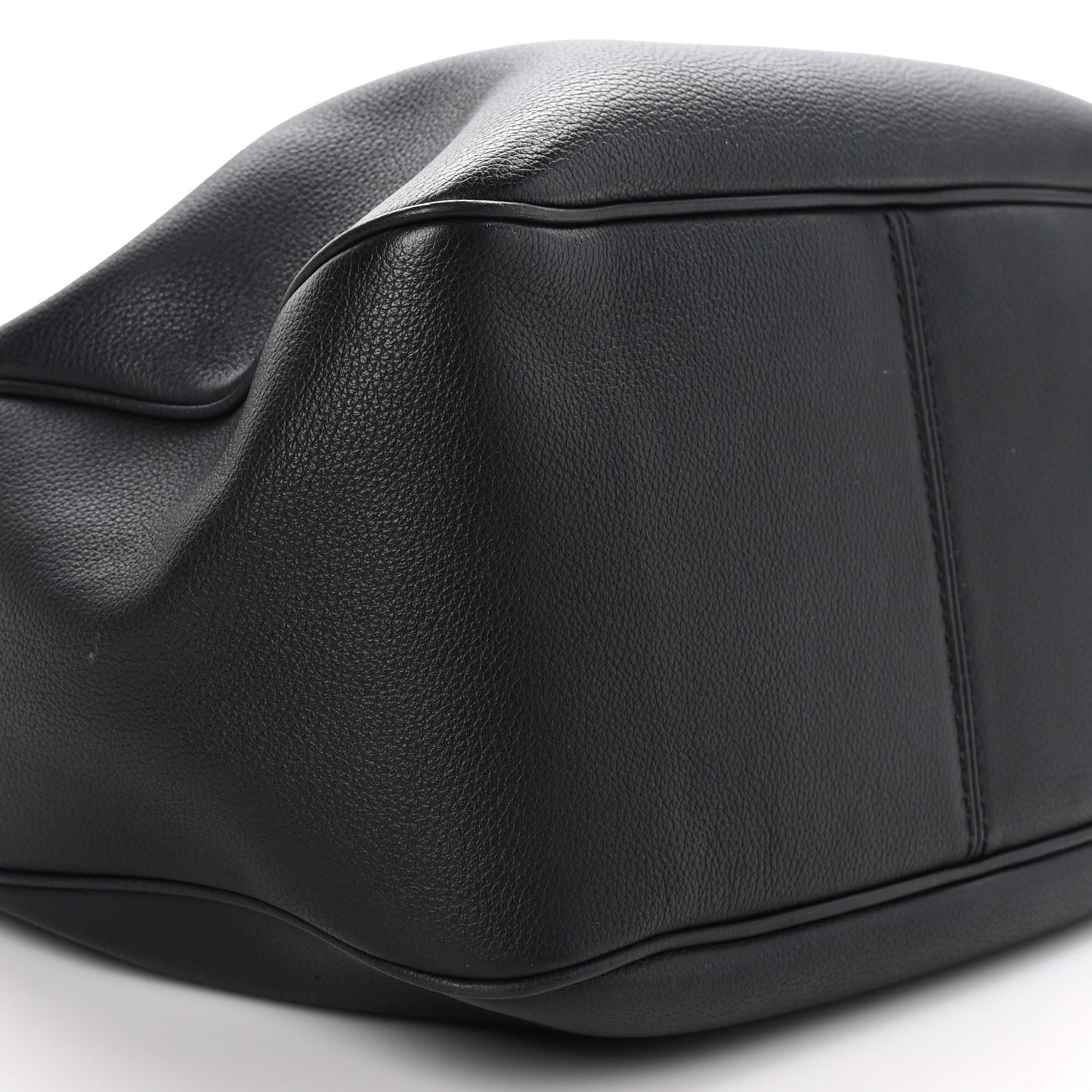 Grained Calfskin La Medusa Bucket Bag Black