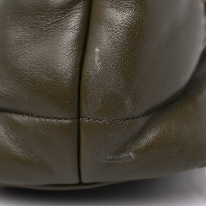Saint Laurent Lambskin Quilted Medium Loulou Puffer Monogram Chain Satchel Seaweed 11 of 12