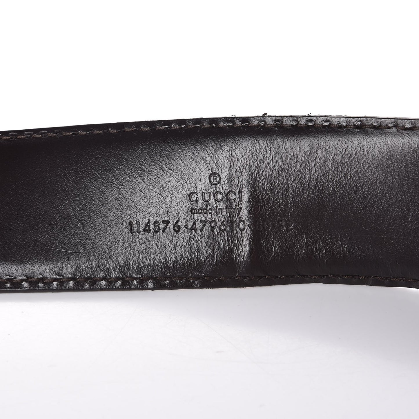 Guccissima Signature Interlocking G 40mm Belt 80 32 Dark Brown